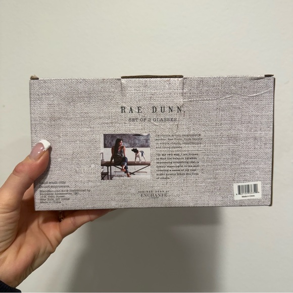 Rae Dunn By Enchante His And Hers Set Of 2 Frosted Glasses - Picture 2 of 3